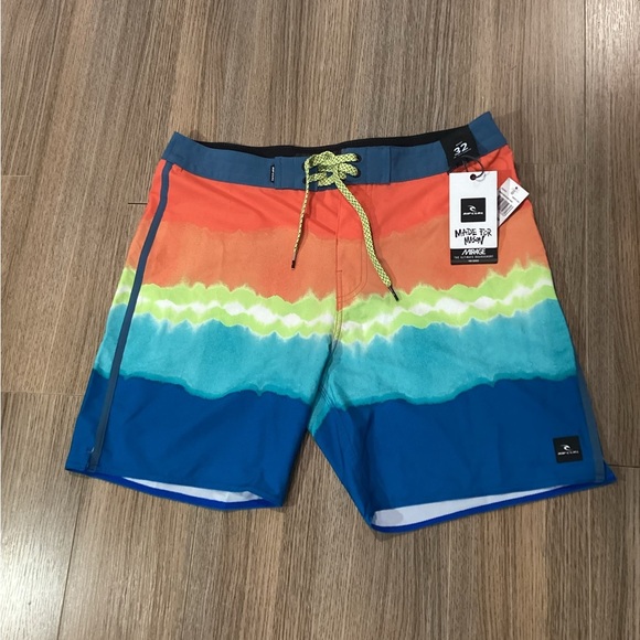 RIP CURL Men’s Vibrant Multicolor Swim Shorts – Size 32 - Picture 1 of 5